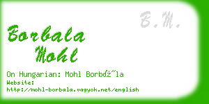 borbala mohl business card